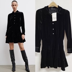 Zara velvet dress